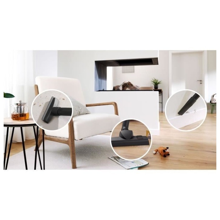 BOSCH Serie 4 BGB41BA1 - Aspirateur traineau sac - Rayon d'action 11 m - Capacité sac 4L - 75 dB - 700 W - Noir BOSCH Serie 4 BGB41BA1 - Aspirateur traineau sac - Rayon d'action 11 m - Capacité sac 4L - 75 dB - 700 W - Noir