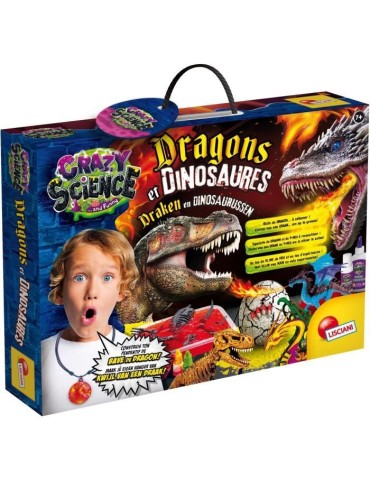 Crazy Science - loisirs créatifs - Dragons et Dinosaures a construire - LISCIANI