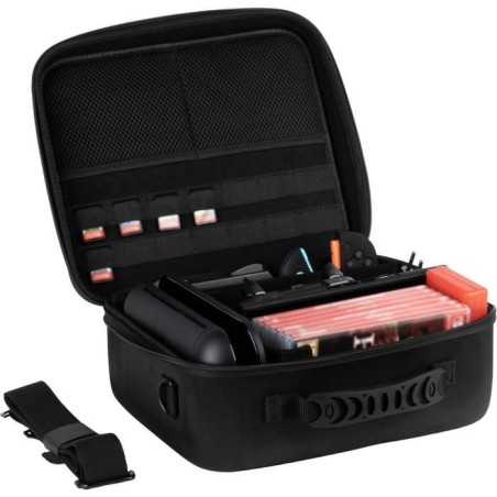 Sacoche de protection et transport - KONIX - Big Carry Case Nintendo Switch 2 - Rangement accessoires - 14 compartiments jeux -