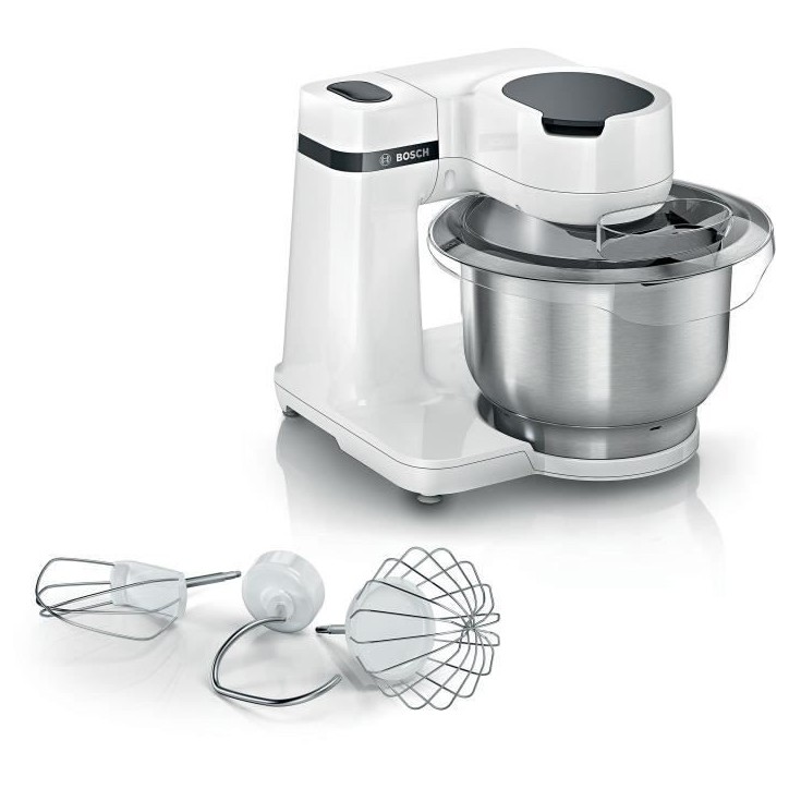 Robot pâtissier - BOSCH - MUMS2EW00E Serie 2 - 700 W - 4 vitesses - Blanc
