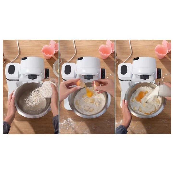 Robot pâtissier - BOSCH - MUMS2EW00E Serie 2 - 700 W - 4 vitesses - Blanc