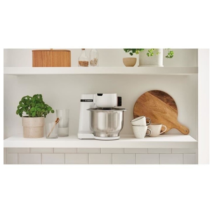 Robot pâtissier - BOSCH - MUMS2EW00E Serie 2 - 700 W - 4 vitesses - Blanc