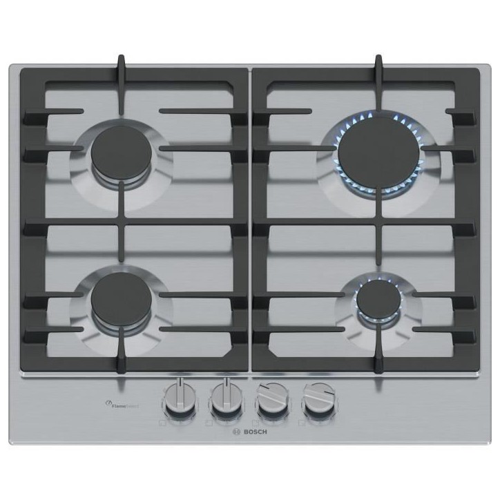 Table de cuisson a gaz - BOSCH Série 6 - 4 foyers - 52 x 58,2 x 4,5 cm - PCP6A5I90 - Inox Table de cuisson a gaz - BOSCH Série 6 - 4 foyers - 52 x 58,2 x 4,5 cm - PCP6A5I90 - Inox