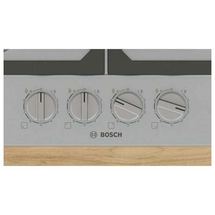 Table de cuisson a gaz - BOSCH Série 6 - 4 foyers - 52 x 58,2 x 4,5 cm - PCP6A5I90 - Inox Table de cuisson a gaz - BOSCH Série 6 - 4 foyers - 52 x 58,2 x 4,5 cm - PCP6A5I90 - Inox