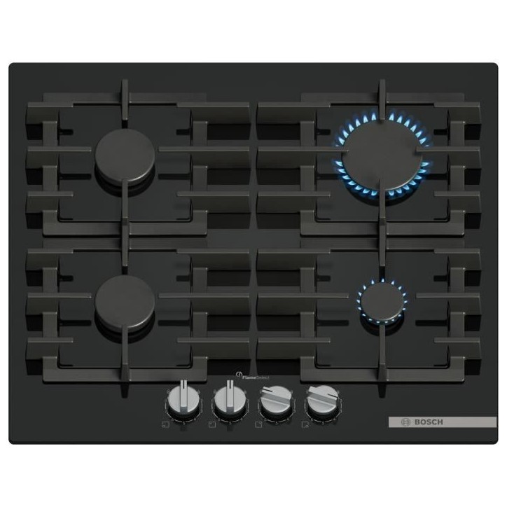 Table de cuisson a gaz - BOSCH Série 6 - 4 foyers - 52 x 59 x 4,5 cm - PPP6A6I40 - Noir Table de cuisson a gaz - BOSCH Série 6 - 4 foyers - 52 x 59 x 4,5 cm - PPP6A6I40 - Noir