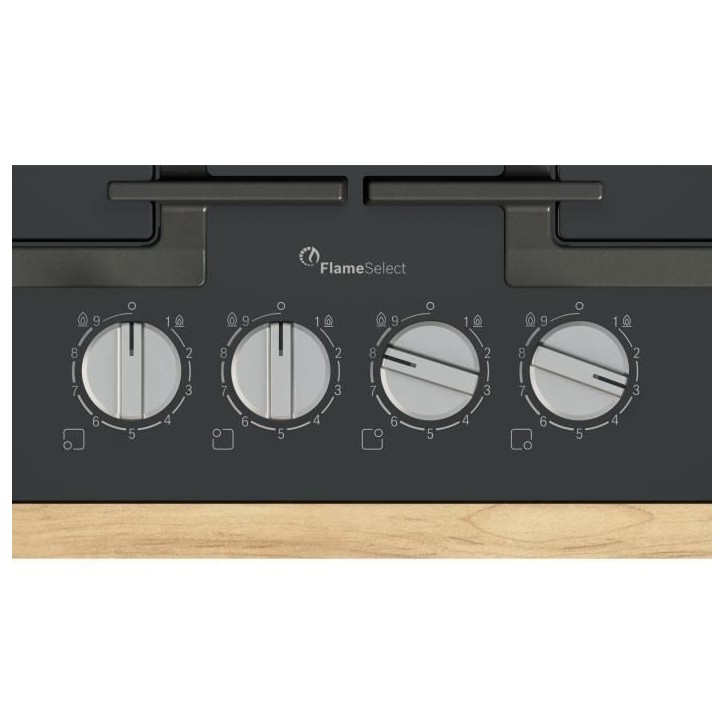 Table de cuisson a gaz - BOSCH Série 6 - 4 foyers - 52 x 59 x 4,5 cm - PPP6A6I40 - Noir Table de cuisson a gaz - BOSCH Série 6 - 4 foyers - 52 x 59 x 4,5 cm - PPP6A6I40 - Noir
