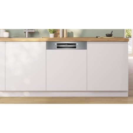 Lave-vaisselle semi-encastrable BOSCH SMI6ZCS10E SER6 - 14 couverts - Induction - L60cm - 40 dB - Classe B - tiroir - Acier Bros