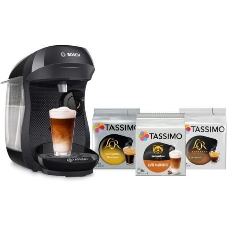 Machine a café Tassimo Happy noir + 3 packs de T- Discs - BOSCH - TAS