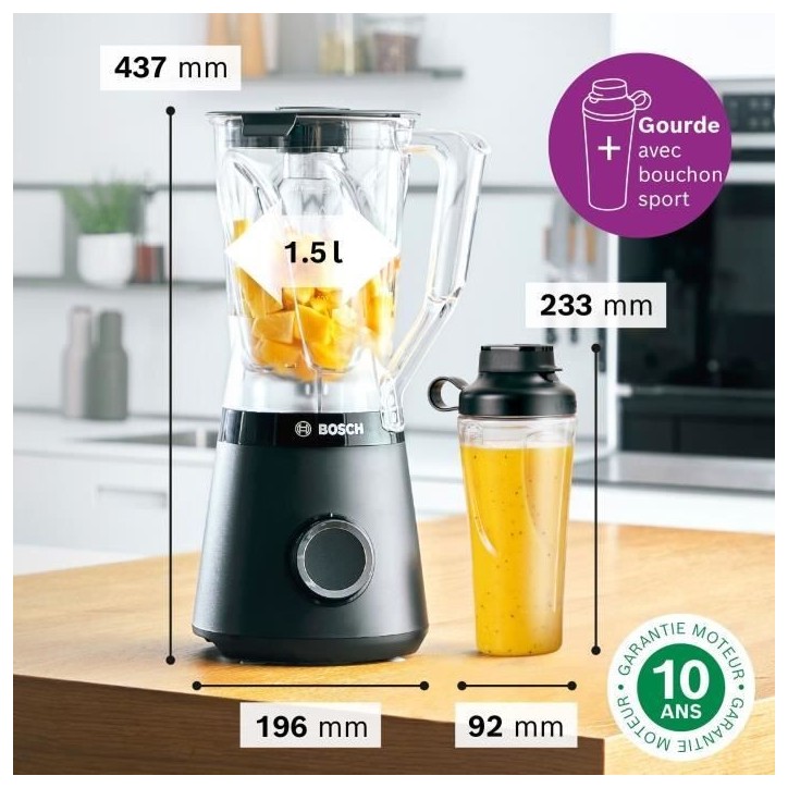 Blender - BOSCH - VitaPower/MMB614GO - Revetement noir Blender - BOSCH - VitaPower/MMB614GO - Revetement noir