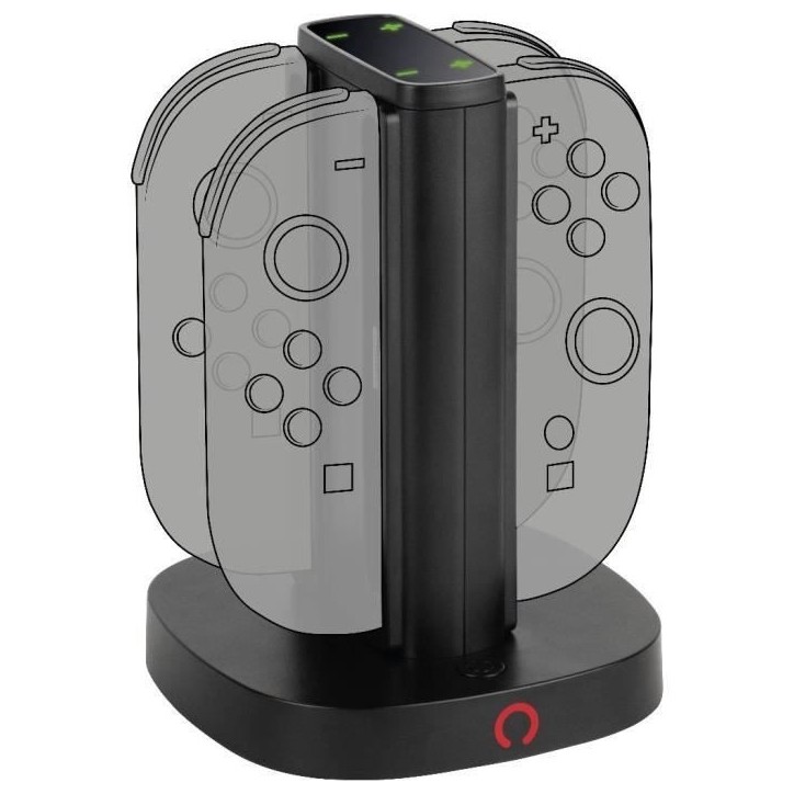 Station de rechargement - KONIX - 2 paires de manettes Joy-Con - Indicateur de charge LED - Connexion USB-A - Noir Station de rechargement - KONIX - 2 paires de manettes Joy-Con - Indicateur de charge LED - Connexion USB-A - Noir