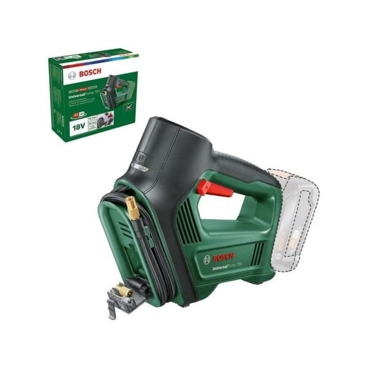 Compresseur sans-fil BOSCH UniversalPump 18V - pour gonfler pneus (voiture vélo moto) sans batterie ni chargeur 0603947100