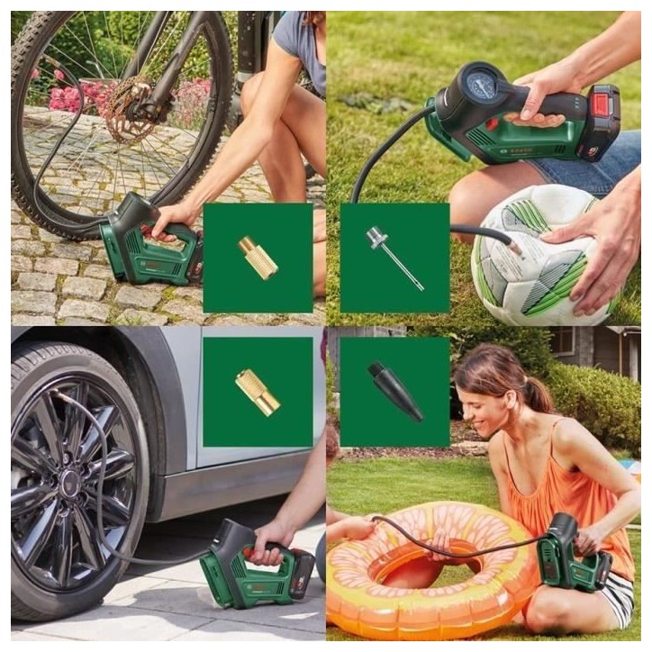 Compresseur sans-fil BOSCH UniversalPump 18V - pour gonfler pneus (voiture vélo moto) sans batterie ni chargeur 0603947100