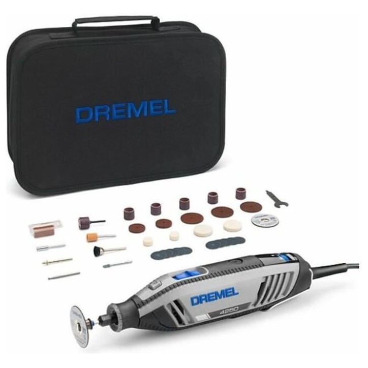 Outil rotatif multifonction DREMEL - filaire 4250/35 - 175W - 35 accessoires + sac tissus - F0134250JA Outil rotatif multifonction DREMEL - filaire 4250/35 - 175W - 35 accessoires + sac tissus - F0134250JA