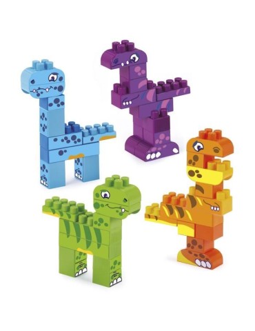 Coffre Dinosaures Abrick 150 pieces - Ecoiffier - Jeu de Construction pour Enfant - Des 18 Mois
