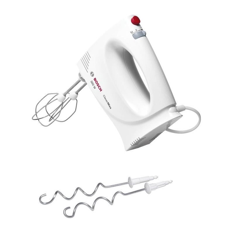 Batteur électrique BOSCH CleverMixx MFQ3010 - 300W 2 vitesses - Blanc Batteur électrique BOSCH CleverMixx MFQ3010 - 300W 2 vitesses - Blanc