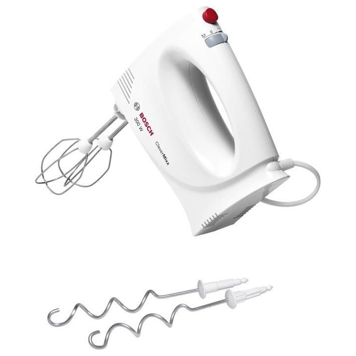 Batteur électrique BOSCH CleverMixx MFQ3010 - 300W 2 vitesses - Blanc