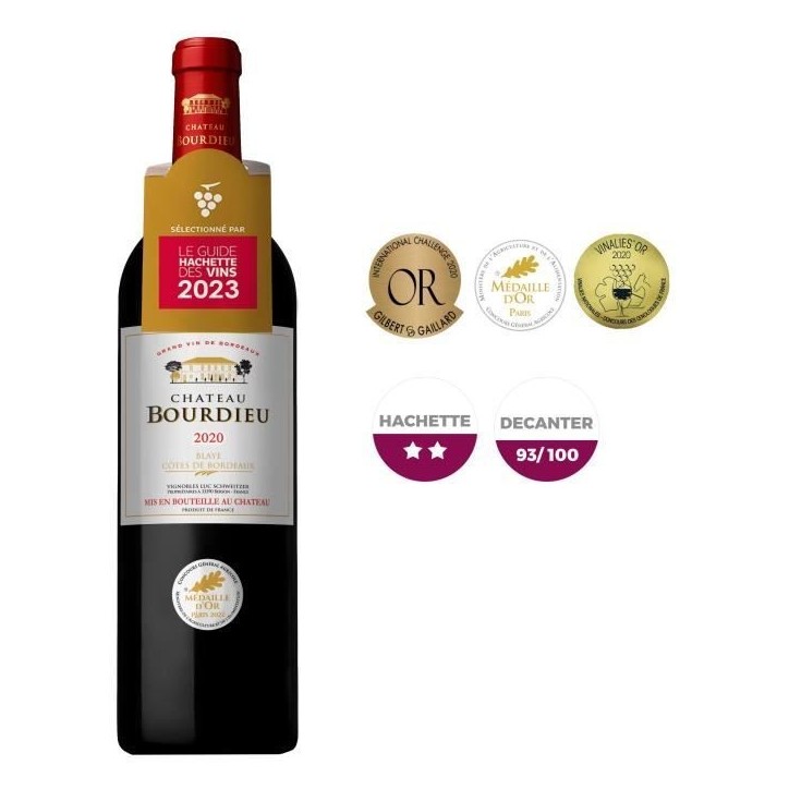 Château Bourdieu 2020 Blaye Côtes de Bordeaux - Vin rouge de Bordeaux Château Bourdieu 2020 Blaye Côtes de Bordeaux - Vin rouge de Bordeaux
