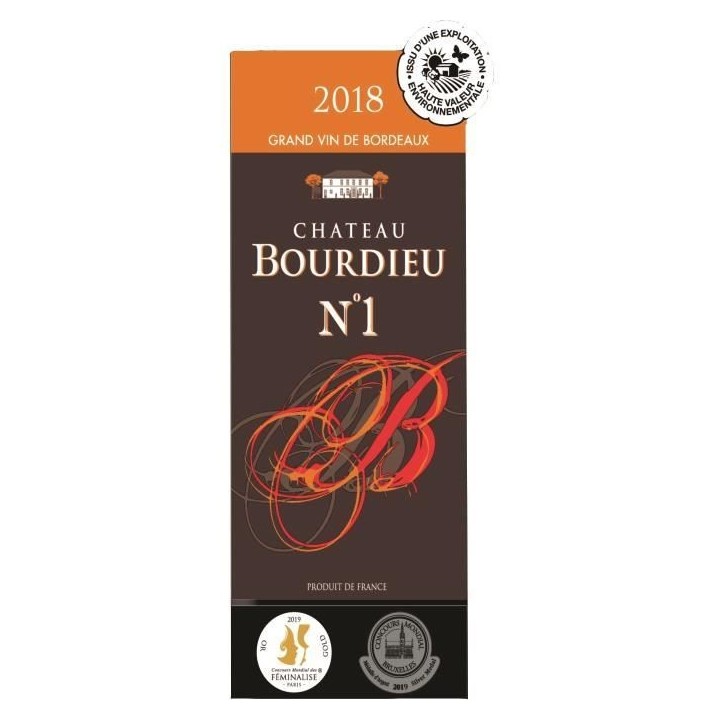 Château Bourdieu N°1 2018 Blaye Côtes de Bordeaux - Vin rouge de Bordeaux Château Bourdieu N°1 2018 Blaye Côtes de Bordeaux - Vin rouge de Bordeaux