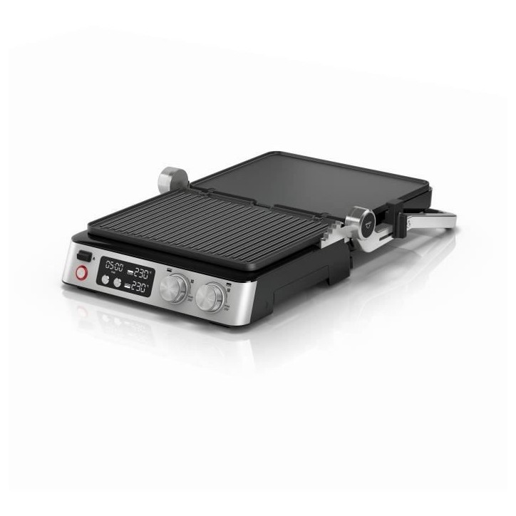 Grill multifonctions - BRAUN - Multi Grill 7 - 2000 W - 3 positions de chauffe - Noir / Acier