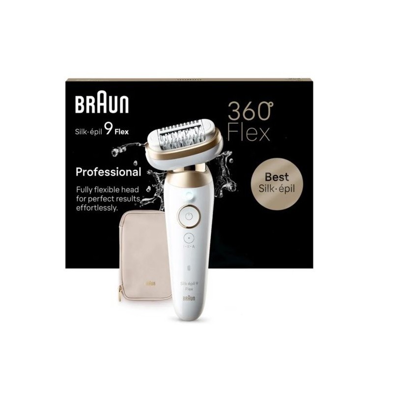 Épilateur - BRAUN - Silk-épil 9-011 3D - Sans fil - 2 modes - Blanc