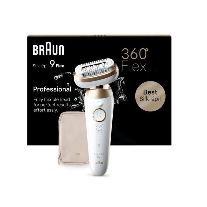 Épilateur - BRAUN - Silk-épil 9-011 3D - Sans fil - 2 modes - Blanc