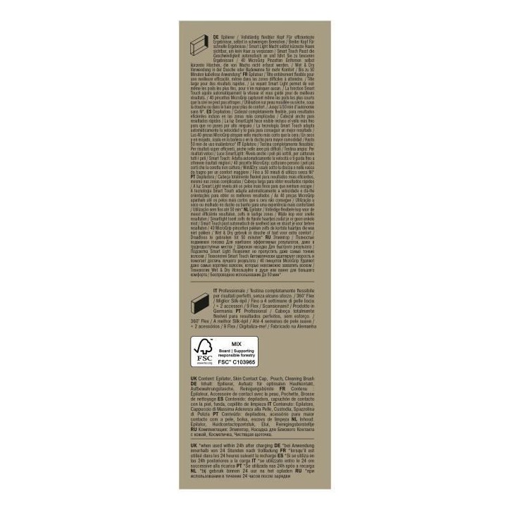 Épilateur - BRAUN - Silk-épil 9-011 3D - Sans fil - 2 modes - Blanc
