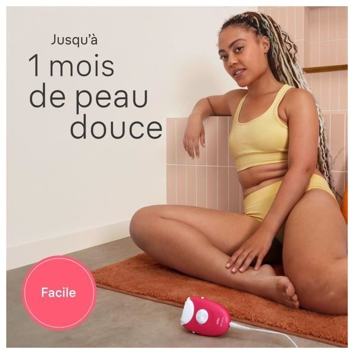 Épilateur électrique filaire - BRAUN - Silk-épil 3 - Une peau douce pendant des semaines - 3-202 - Framboise Épilateur électrique filaire - BRAUN - Silk-épil 3 - Une peau douce pendant des semaines - 3-202 - Framboise