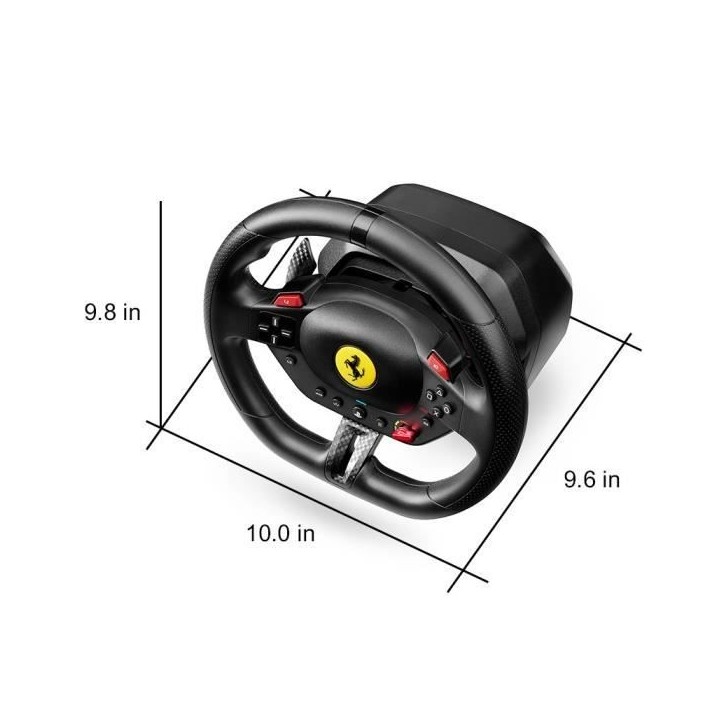 Volant + pédalier - Thrustmaster - T98-P Ferrari 296 GTB - Sans systeme audio - USB filaire - Noir Volant + pédalier - Thrustmaster - T98-P Ferrari 296 GTB - Sans systeme audio - USB filaire - Noir