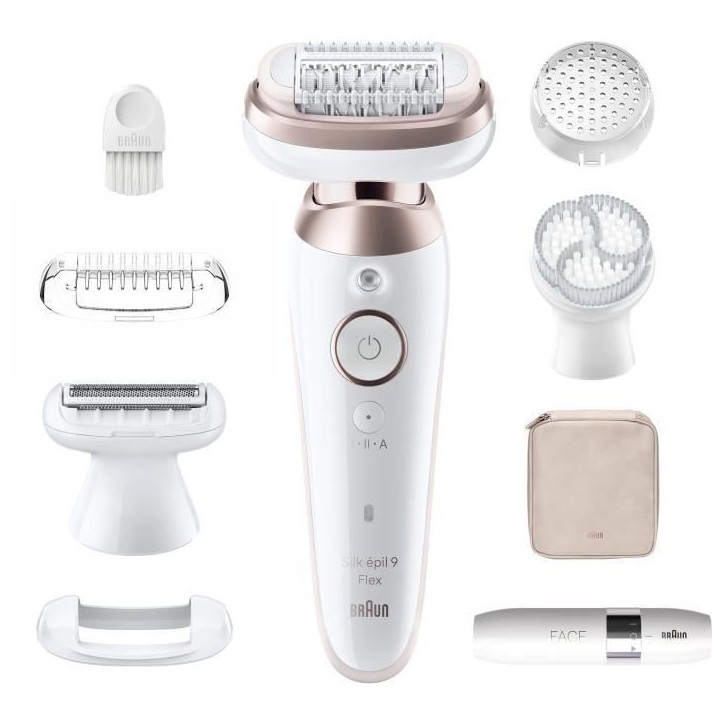 Épilateur électrique - BRAUN - SILK EPIL 9 Flex - 2 vitesses - Sans fil - 50 min Épilateur électrique - BRAUN - SILK EPIL 9 Flex - 2 vitesses - Sans fil - 50 min