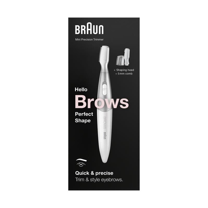 Mini-tondeuse de précision - BRAUN - FG1106 Sourcils- 1 vitesse - Pil Mini-tondeuse de précision - BRAUN - FG1106 Sourcils- 1 vitesse - Pil