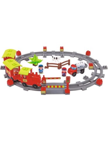 Train vapeur - Ecoiffier - Circuit de train avec locomotive et wagons