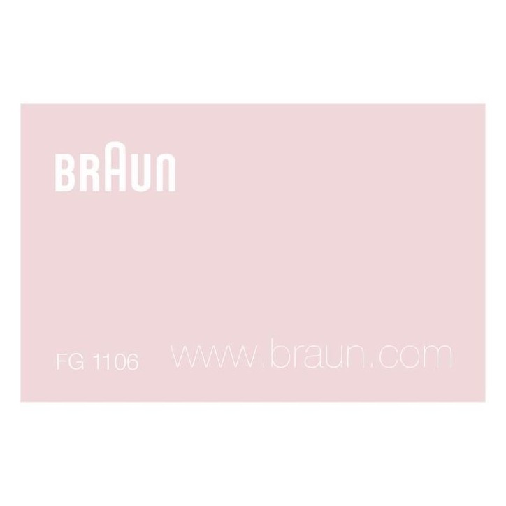 Mini-tondeuse de précision - BRAUN - FG1106 Sourcils- 1 vitesse - Pile - Gris / Blanc
