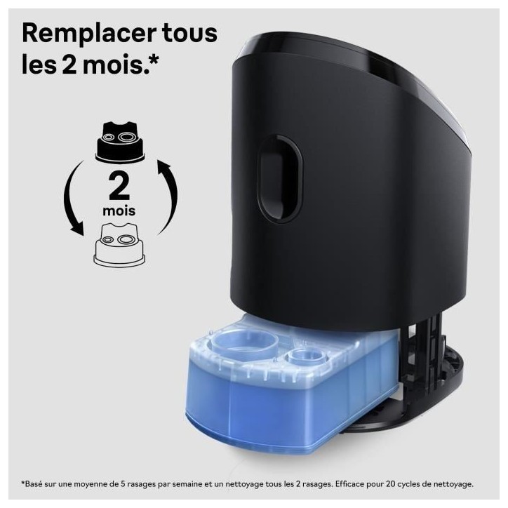 Cartouche de nettoyage - BRAUN - CCR2 Recharges clean & renew - Pour station SmartCare - Pack de 2 Cartouche de nettoyage - BRAUN - CCR2 Recharges clean & renew - Pour station SmartCare - Pack de 2