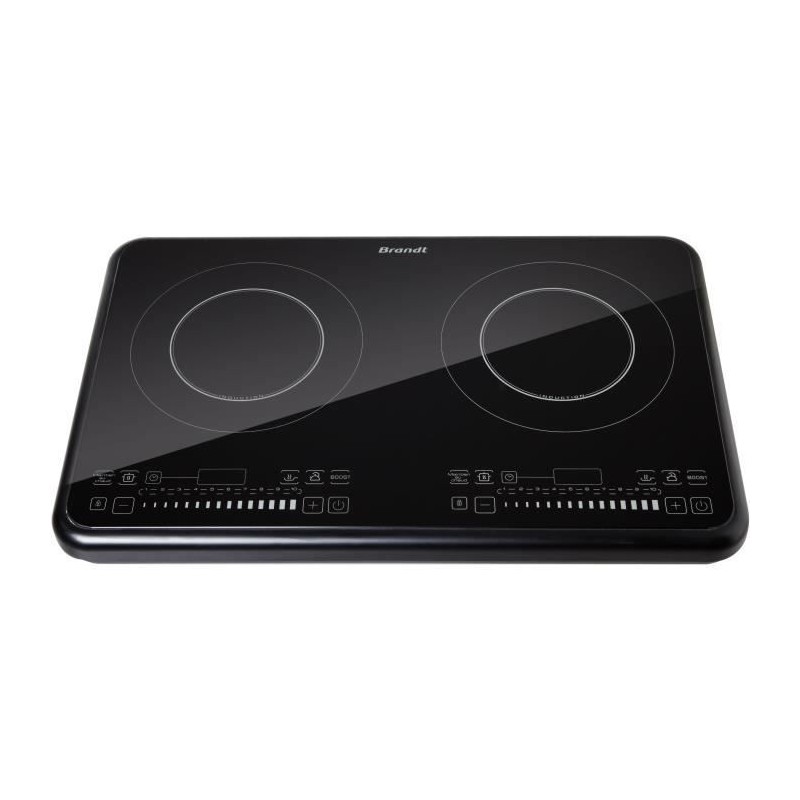 BRANDT TI2FSOFT Table de cuisson posable 2 foyers a induction Noir BRANDT TI2FSOFT Table de cuisson posable 2 foyers a induction Noir
