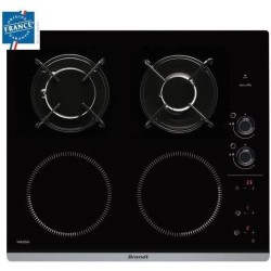 Table de cuisson mixte induction / gaz BRANDT BPI6413BM - 4 zones - L