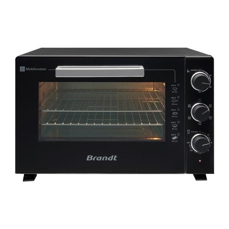 BRANDT Four multifonction 46L 1800 Watts tournebroche FC469MUB noir BRANDT Four multifonction 46L 1800 Watts tournebroche FC469MUB noir