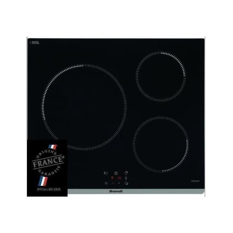 Plaque de cuisson induction - BRANDT - 3 zones - L60 cm - TI364B - 720 Plaque de cuisson induction - BRANDT - 3 zones - L60 cm - TI364B - 720