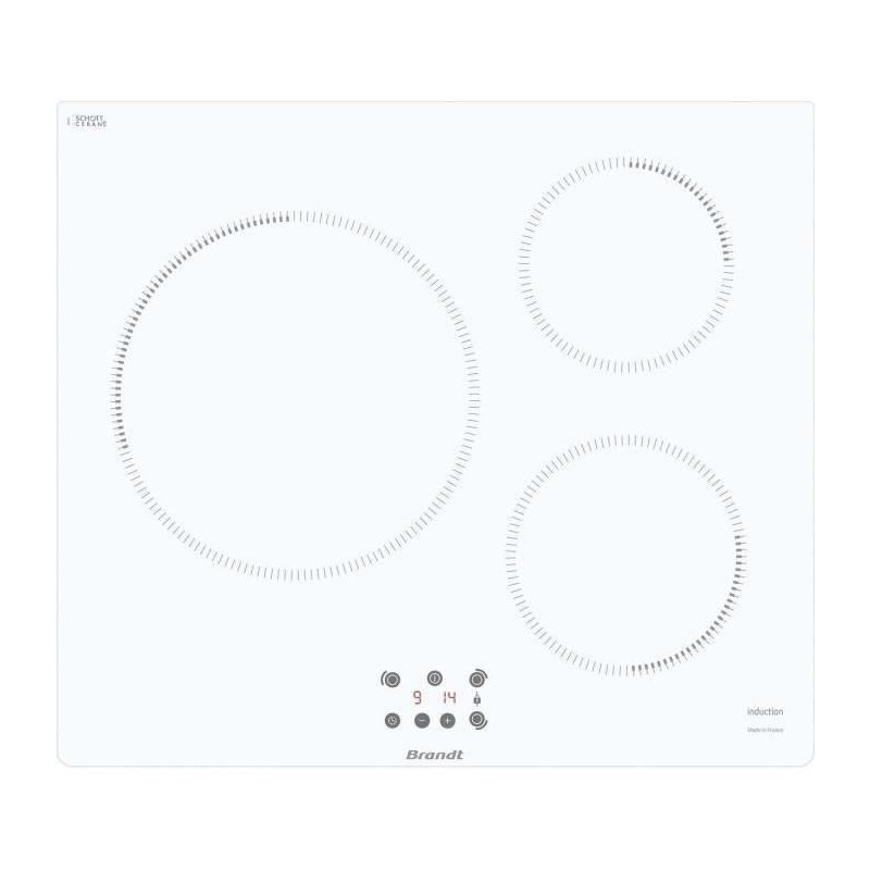 Plaque induction BRANDT -TI364W - 3 feux - 14cm Plaque induction BRANDT -TI364W - 3 feux - 14cm