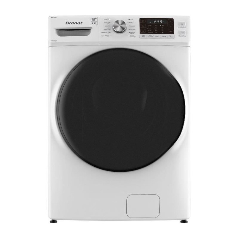 Lave-linge hublot BRANDT WFB218QW - 18 kg - Induction - L70cm - 1000 t
