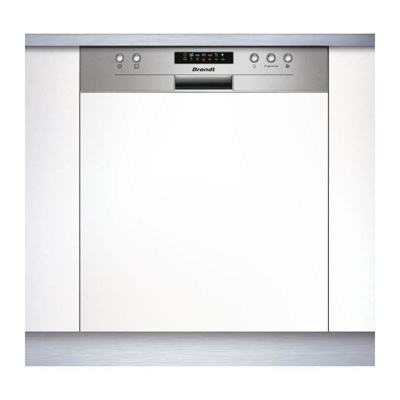 Lave-vaisselle semi-encastrable BRANDT LVE334X - 13 couverts - 44 dB