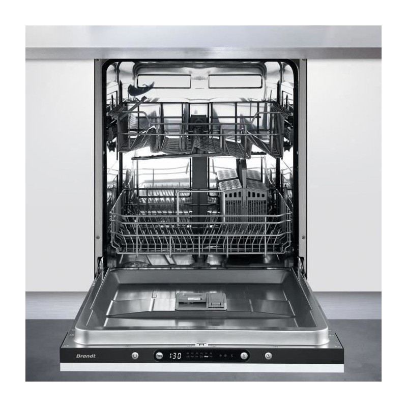 Lave-vaisselle tout encastrable BRANDT LVE327J - 12 couverts - 47 dB Lave-vaisselle tout encastrable BRANDT LVE327J - 12 couverts - 47 dB