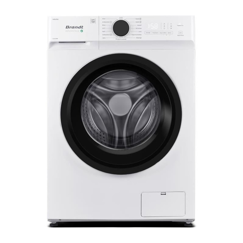 Lave-linge hublot BRANDT LLC3124W - 12 kg - Induction - L60cm - 1400 t Lave-linge hublot BRANDT LLC3124W - 12 kg - Induction - L60cm - 1400 t
