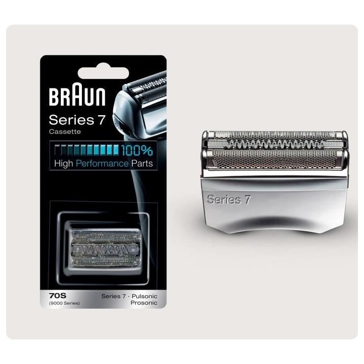 Tete de rasoir - BRAUN - Cassette 70S SERIES 7 / PULSONIC - Argent Tete de rasoir - BRAUN - Cassette 70S SERIES 7 / PULSONIC - Argent