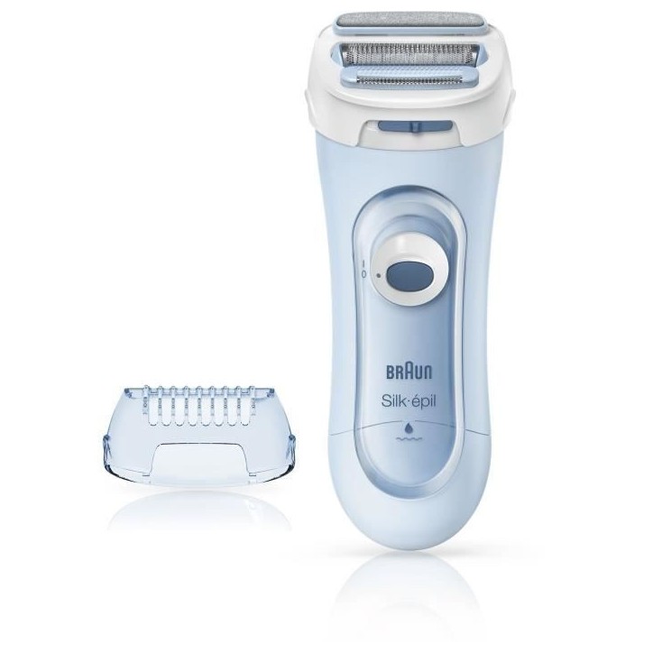 Rasoir électrique BRAUN Silk-épil Lady Shaver 5-160 pour Femme - 3 en 1 - Sans Fil - Wet & Dry - Bleu