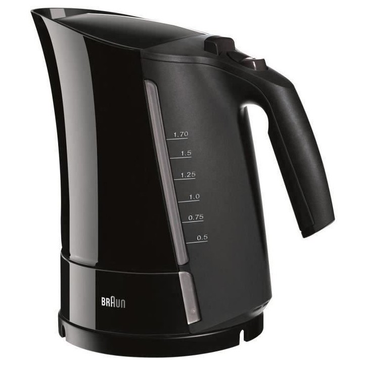 Bouilloire BRAUN WK300 - 1,7L - Noir - Chauffe ultra-rapide 45s - Filtre anti-calcaire amovible