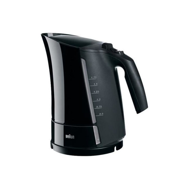 Bouilloire BRAUN WK300 - 1,7L - Noir - Chauffe ultra-rapide 45s - Filtre anti-calcaire amovible