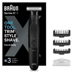 Tondeuse hybride BRAUN Series X XT3100 pour visage avec lame flexible