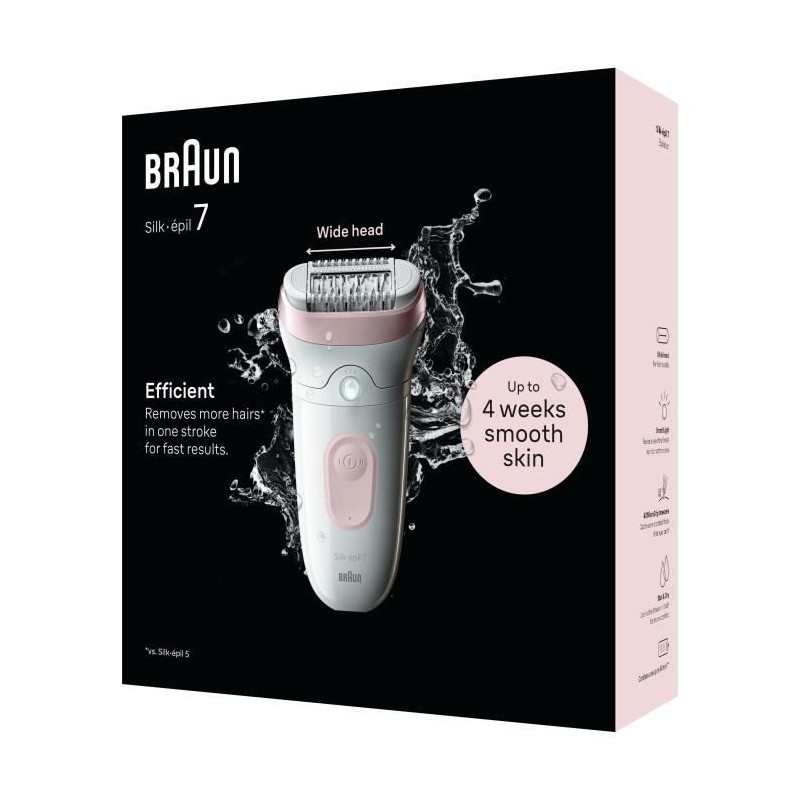 Épilateur électrique - BRAUN - SILK EPIL 7 SE 7-000 - 2 vitesses - S Épilateur électrique - BRAUN - SILK EPIL 7 SE 7-000 - 2 vitesses - S