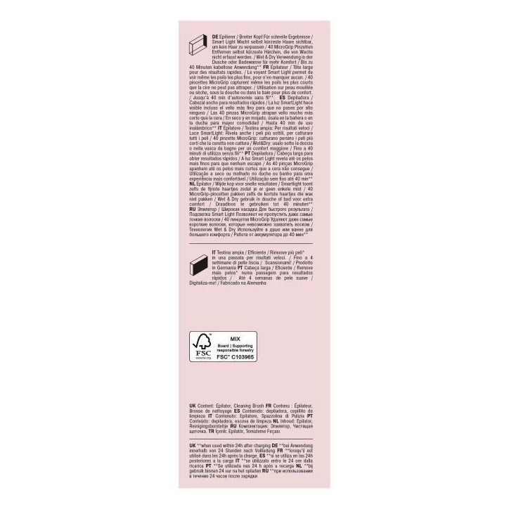 Épilateur électrique - BRAUN - SILK EPIL 7 SE 7-000 - 2 vitesses - Sans fil - 40 min - Blanc / Rose Épilateur électrique - BRAUN - SILK EPIL 7 SE 7-000 - 2 vitesses - Sans fil - 40 min - Blanc / Rose