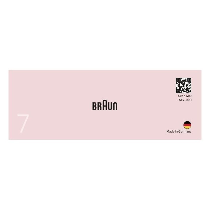 Épilateur électrique - BRAUN - SILK EPIL 7 SE 7-000 - 2 vitesses - Sans fil - 40 min - Blanc / Rose Épilateur électrique - BRAUN - SILK EPIL 7 SE 7-000 - 2 vitesses - Sans fil - 40 min - Blanc / Rose